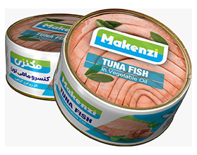تن ماهی در روغن گیاهی مکنزی شرکت مروارید زرین پارس MZP