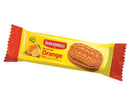 شرکت پخش مروارید زرین پارس MZP بیسکویت ۳۲ گرمی فرخنده با طعم پرتقال