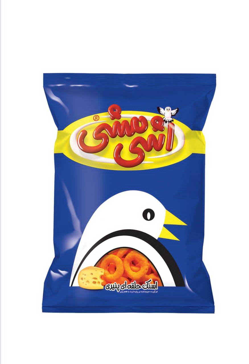 اسنک حلقه اي پنيري بزرگ 50 گرمي 30 عددي اشي مشي