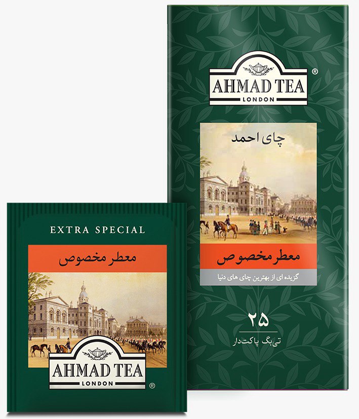چاي تي بگ معطر مخصوص لفاف آلومينيومي 1 بسته 25 عددي - احمد